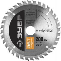 ЗУБР Оптимальный рез, 200 х 30 мм, 36Т, пильный диск по дереву, Профессионал (36851-200-30-36)