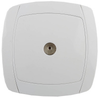 СВЕТОЗАР City light, телевизионная, одинарная в сборе, цвет белый, электрическая розетка (SV-54215-W)