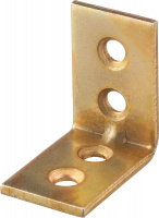 ЗУБР УМ-2.0, 25 x 25 x 17 x 2 мм, желтый цинк, узкий мебельный уголок (31031-25)