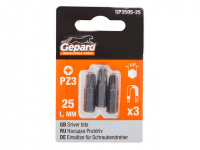 Насадка крестообразная PZ3 25мм  3шт GEPARD (GP3505-25)