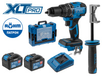 Аккум. дрель-шуруповерт BULL SR 1806 R-series Xcase XLTpro БЕСЩЕТ., Удар., 18 В, 80 Н*м, 2х6 А*ч