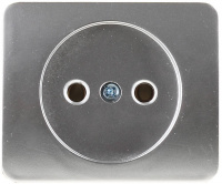 СВЕТОЗАР Гамма, без заземления, одинарная, без вставки и рамки, цвет светло-серый металлик, 16 А/~250 В, электрическая розетка (SV-54100-SM)