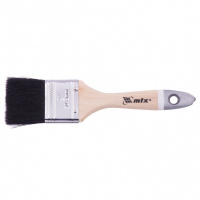 Кисть плоская, натуральная черная щетина, деревянная ручка 2" MTX