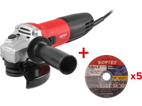 Одноручная углошлифмашина WORTEX AG 1207-6 в кор. 750 Вт, 125 мм, 0-11000 об/мин
