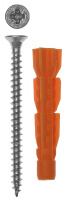 ЗУБР 6 х 37 мм, универсальный дюбель полипропиленовый без бортика с шурупом, 10 шт (4-301196-06-037)