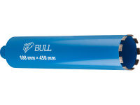 Коронка алмазная d 108мм железобетон BULL, L450мм, микроудар, сухое сверление