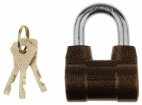 ЗУБР 60 мм, облегченный дисковый механизм секрета, навесной замок (3720-4)