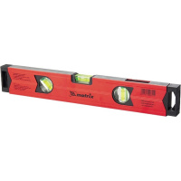 Уровень алюминиевый магнитный, 1000 мм, фрезерованный, 3 глазка (1 зеркальный) усиленный Matrix