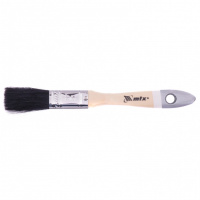 Кисть плоская, натуральная черная щетина, деревянная ручка 3/4" MTX