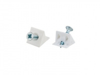 Фиксатор задней стенки с саморезом, белый STARFIX