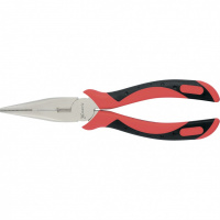 Длинногубцы прямые Grand, 200 мм, никелированные, двухкомпонентные рукоятки Matrix