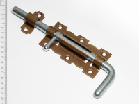 Задвижка дверная 100 мм круглая, бр.металлик/цинк STARFIX