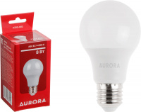 Лампа светодиодная A60 СТАНДАРТ 8Вт 230В E27 4500K AURORA
