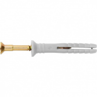 Дюбель-гвоздь полипропиленовый с потайным бортиком 8 х 80 мм, 100 шт Сибртех