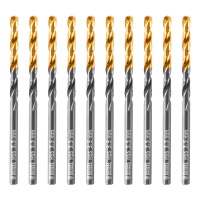 Сверло по металлу, 3,5 мм, HSS-Tin, Golden Tip, 10 шт. Denzel