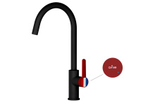 Смеситель для кухни (Lt) D35, серия Rose черный + красный, a-five