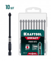 KRAFTOOL Impact PH 2, 100 мм, 10 шт, ударные биты (26191-2-100-S10)