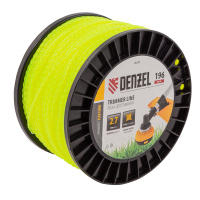 Леска для триммера витой квадрат, 2,7мм х 196м, на DIN катушке FLEX CORD Denzel