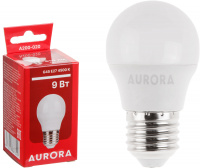 Лампа светодиодная G45 ШАР 9Вт 230В E27 4500K AURORA