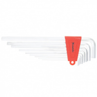 Набор ключей имбусовых HEX, 1.5-10 мм, CrV, 9 шт, экстра-длинные, сатин Matrix