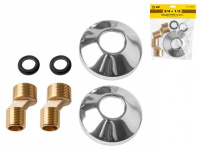 Эксцентрик с декоративной чашкой 3/4" нар. х 1/2" нар. (2шт), AV Engineering (инд. упак.)