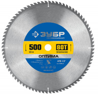 ЗУБР Оптима 500 x 50мм 80Т, диск пильный по дереву