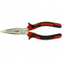 Длинногубцы изогнутые Nickel, 180 мм, никелированные, двухкомпонентные рукоятки Matrix