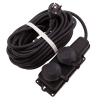 Удлинитель силовой 10 м, 16А, тип УХз16, КГ 3 x 1.5 мм, 2 розетки, Сибртех