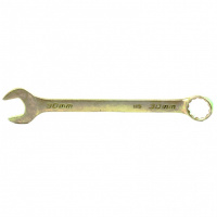 Ключ комбинированный, 30 мм, желтый цинк Сибртех