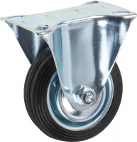 Опора колёсная d-75мм неповоротная, резиновая STARFIX