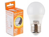 Лампа светодиодная G45 ШАР 5 Вт 170-240В E27 3000К ЮПИТЕР