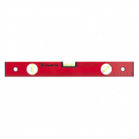 Уровень алюминиевый, 400 мм, 3 глазка, красный, линейка Matrix