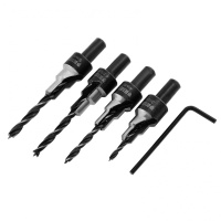 Набор сверл под конфирмат, 3-5 мм, 4 шт Denzel