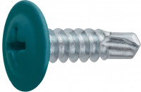 Саморез 4.2х16 мм с прессшайбой, цинк, со сверлом, RAL 5021 (50 шт в зип-локе) STARFIX
