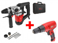 Перфоратор WORTEX RH 3231-1 в чем. + (2 зубила, 3 сверла)