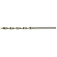 Сверло по металлу, 5.2 х 132 мм, полированное, удл, HSS, 10 шт, цилиндрический хвостовик Matrix
