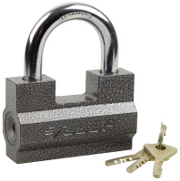 ЗУБР 85 х 55 мм, повышенной защищенности, дисковый механизм секрета, навесной замок (37201-7)