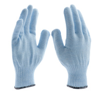 Перчатки трикотажные, акрил, цвет зенит, оверлок Сибртех