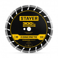 STAYER CONCRETE 300 мм, диск алмазный по бетону и камню, PROFESSIONAL (3668-300)