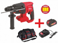 Аккум. перфоратор WORTEX CRH 1824-1 в кор. ALL1 + АКЦИЯ! (4А акб 1 шт., з/у, сумка)