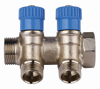 GENERAL FITTINGS вход 3/4″ - 2 выхода 1/2″, коллектор для холодной воды (51046-3/4-1/2-CT2)