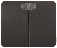 СВЕТОЗАР Гамма, с подсветкой, двухклавишный, без вставки и рамки, цвет темно-серый металлик, 10 A/~250 B, электрический выключатель (SV-54135-DM)