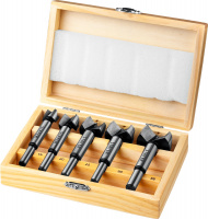 STAYER Forstner, 5 шт: 15-20-25-30-35 мм, набор сверл Форстнера по дереву, ДСП (29985-H5)