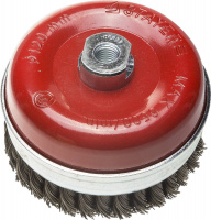 STAYER 120 мм, стальная стальная проволока 0.5 мм, чашечная щетка-крацовка для УШМ (3527-120)