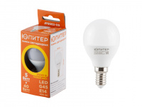 Лампа светодиодная G45 ШАР 5 Вт 170-240В E14 3000К ЮПИТЕР