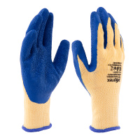 Перчатки трикотажные, полиэфирные, латексное рельефное покрытие, размер 9 Сибртех