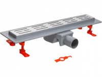 Сливной трап горизонтальный D 50, реш. нерж., сухой затвор, 63х500мм, AV Engineering