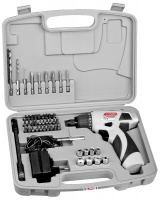 ЗУБР ЗДА-7.2-Ли-К отвертка-шуруповерт аккумуляторная 7.2 В, в кейсе с набором инструмента