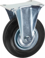 Опора колёсная d-125мм неповоротная, резиновая STARFIX