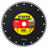 STAYER TURBO d230 мм (22.2 х 7 х 3.1 мм), алмазный диск, PROFESSIONAL (3662-230)